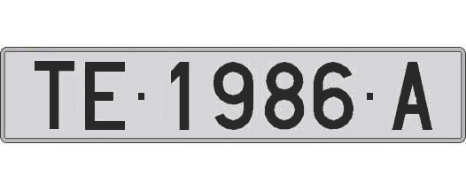 TE1986A matricula larga