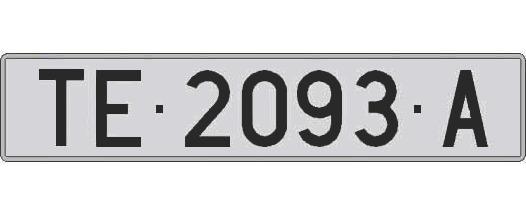 TE2093A matricula larga
