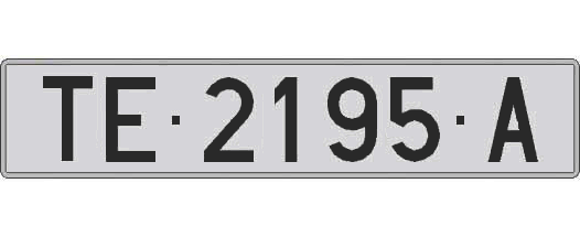 TE2195A matricula larga