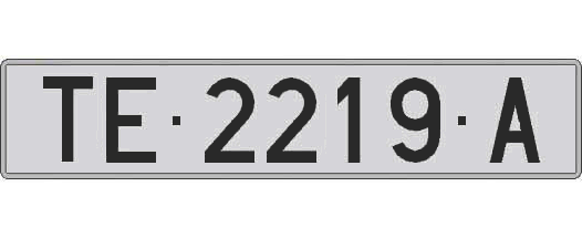 TE2219A matricula larga