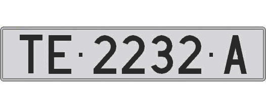 TE2232A matricula larga