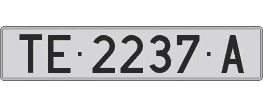 TE2237A matricula larga