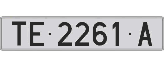 TE2261A matricula larga