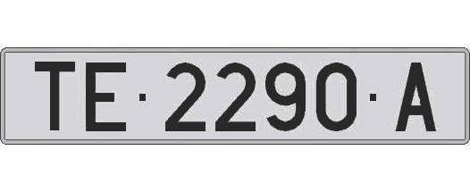 TE2290A matricula larga