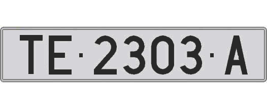 TE2303A matricula larga