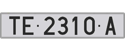 TE2310A matricula larga