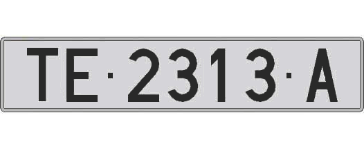 TE2313A matricula larga