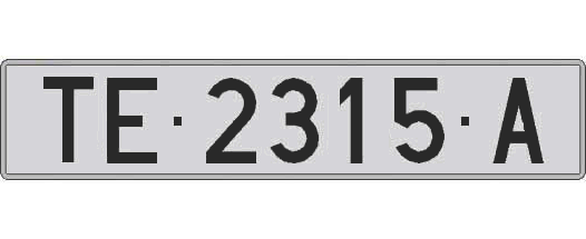 TE2315A matricula larga