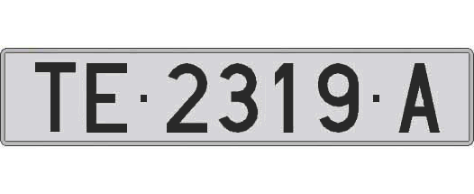 TE2319A matricula larga