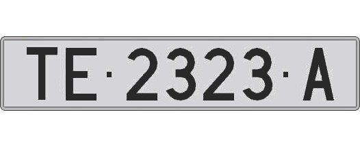 TE2323A matricula larga