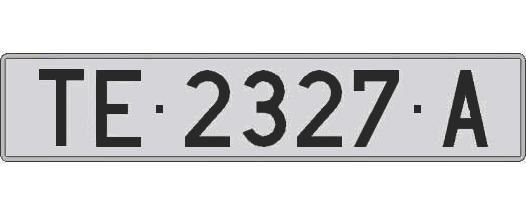 TE2327A matricula larga