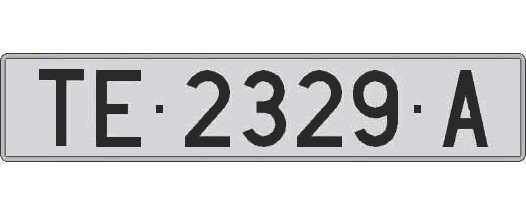 TE2329A matricula larga