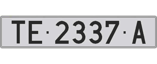 TE2337A matricula larga