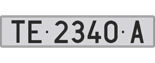 TE2340A matricula larga
