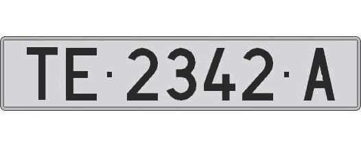 TE2342A matricula larga