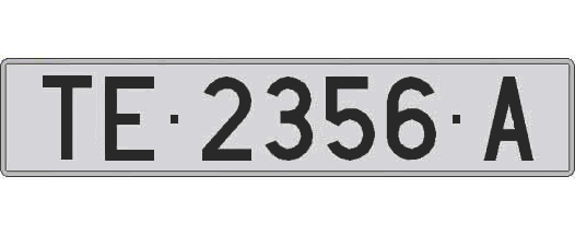 TE2356A matricula larga