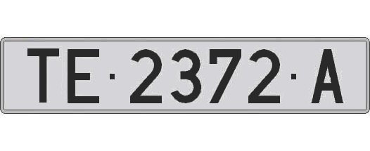 TE2372A matricula larga