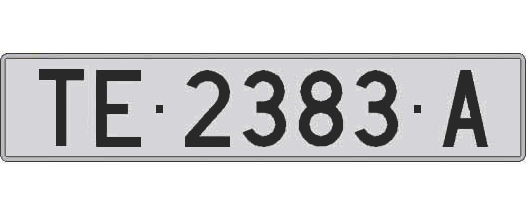 TE2383A matricula larga