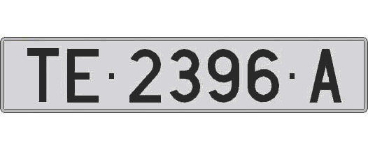 TE2396A matricula larga