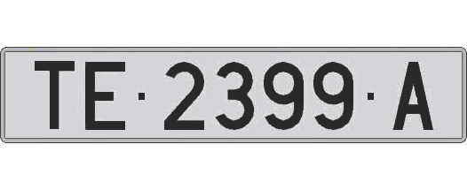 TE2399A matricula larga