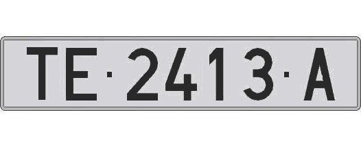 TE2413A matricula larga