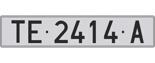 TE2414A matricula larga