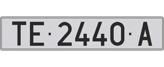 TE2440A matricula larga