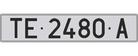 TE2480A matricula larga