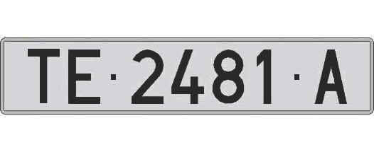 TE2481A matricula larga
