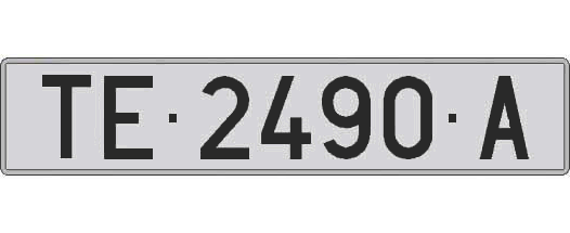 TE2490A matricula larga