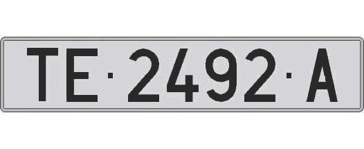 TE2492A matricula larga