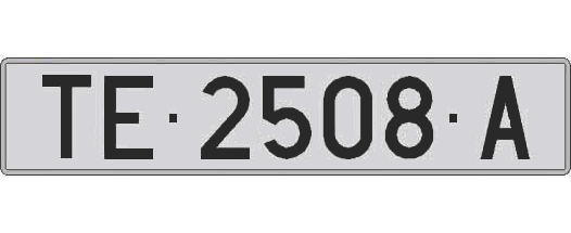 TE2508A matricula larga