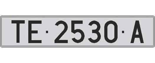 TE2530A matricula larga