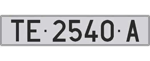 TE2540A matricula larga