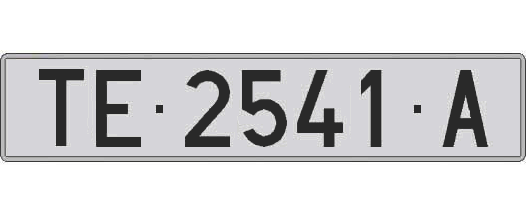 TE2541A matricula larga