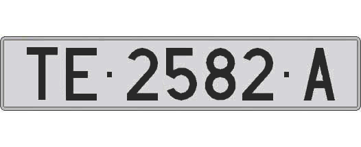 TE2582A matricula larga