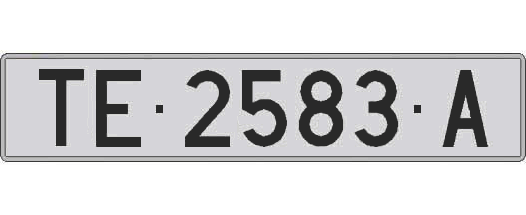 TE2583A matricula larga