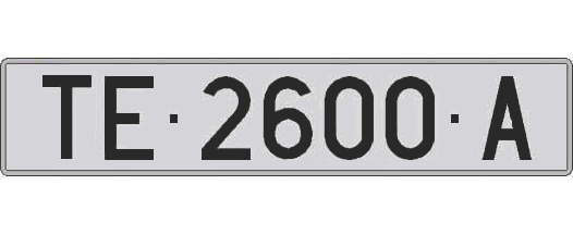 TE2600A matricula larga