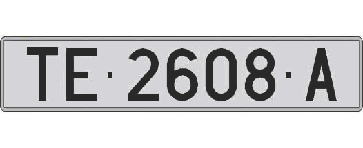 TE2608A matricula larga