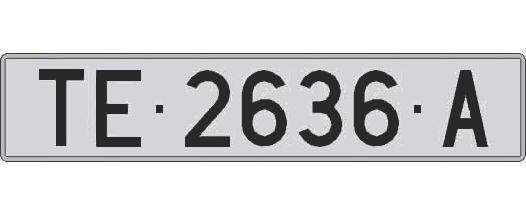 TE2636A matricula larga
