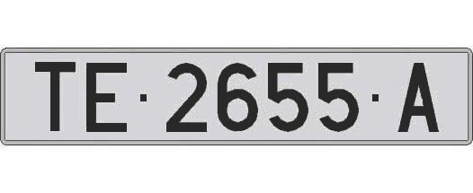 TE2655A matricula larga