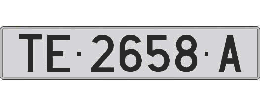 TE2658A matricula larga