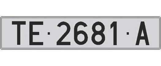 TE2681A matricula larga