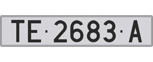 TE2683A matricula larga