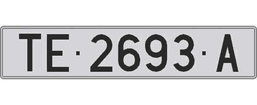 TE2693A matricula larga