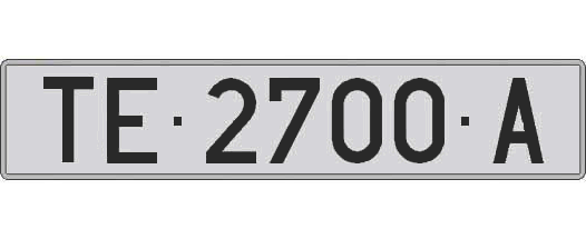TE2700A matricula larga