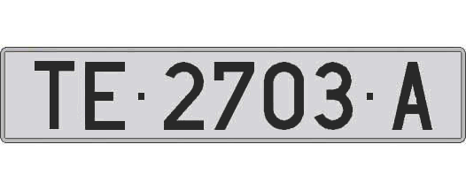 TE2703A matricula larga