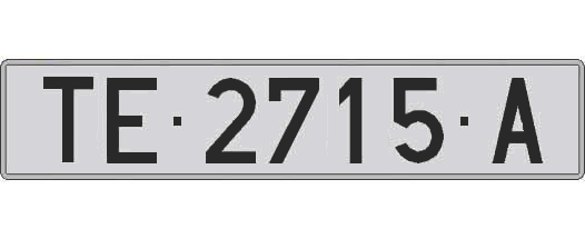 TE2715A matricula larga