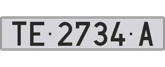 TE2734A matricula larga