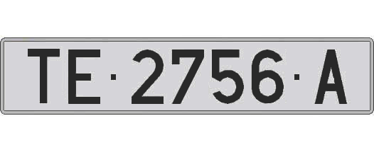 TE2756A matricula larga